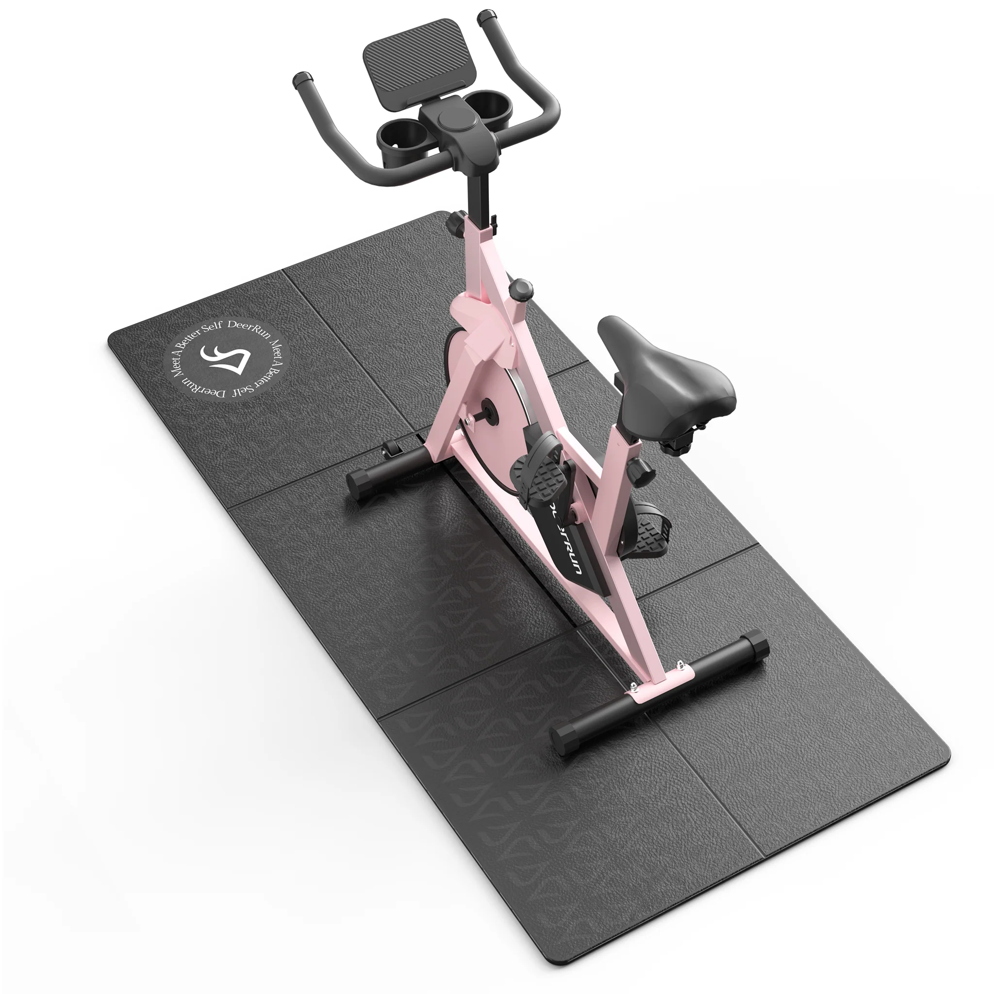 DeerRun S500 Indoor Smart Stationary Cycling Bike with PitPat App, 1-32 Magnetic Resistance-Pink