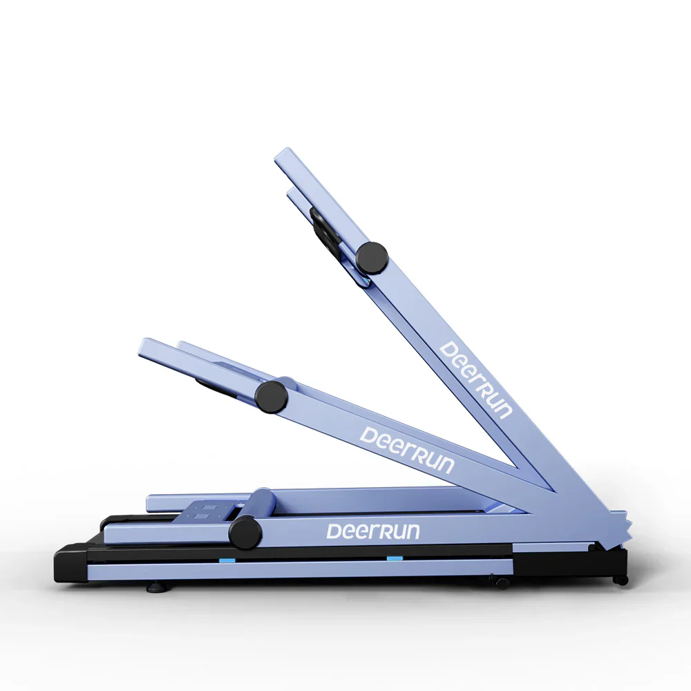 DeerRun A1 Pro Move+  6% Incline Foldable Treadmill——2025 Upgraded Chip & NFC Support | 350Lbs, 10mph Blue