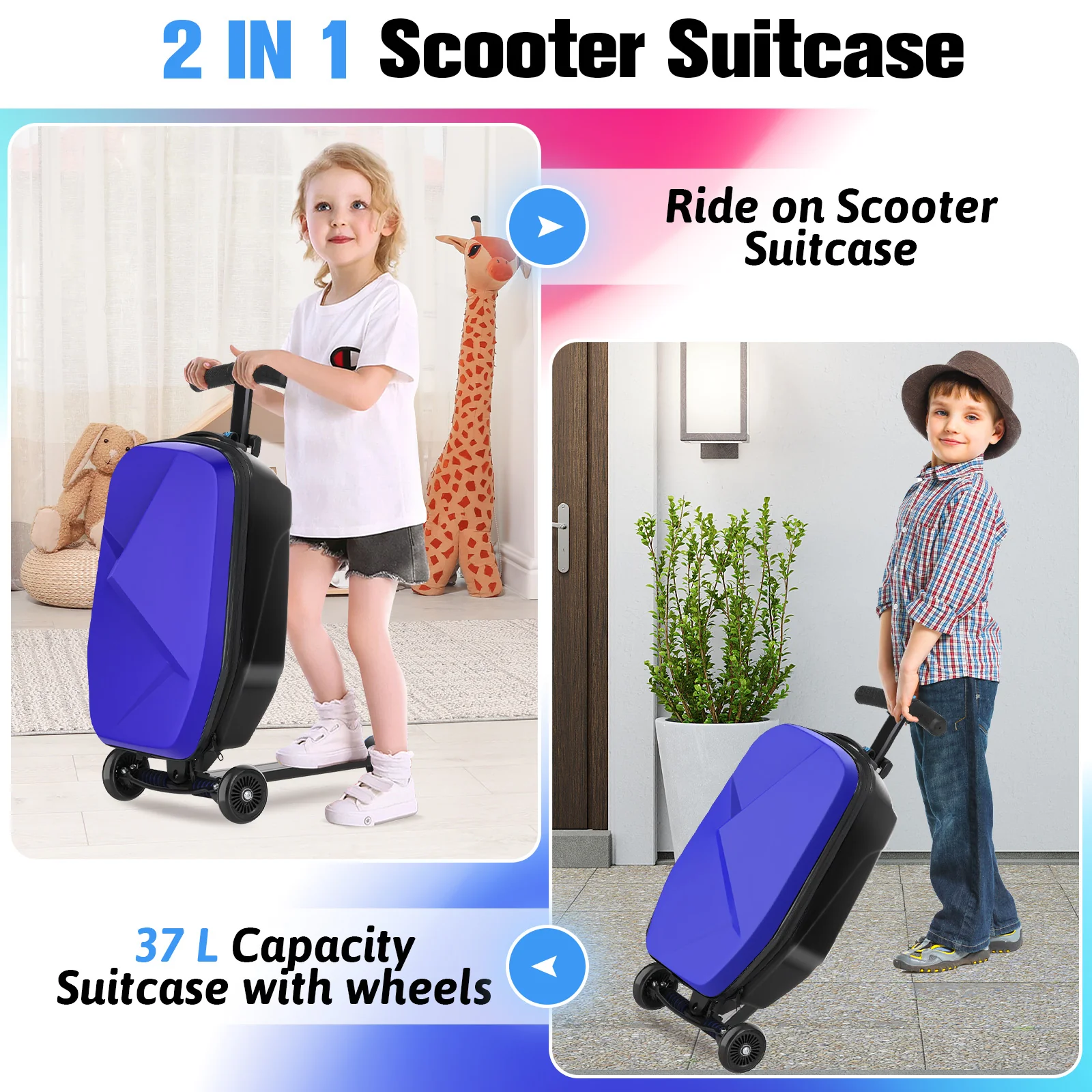 Advwin Foldable Hardshell Scooter Suitcase