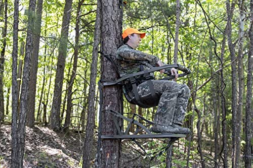 Summit Viper SD Climbing Treestand – Lightweight Aluminum, Foam-Padded Seat, 300 lbs Capacity, Includes Safety Harness