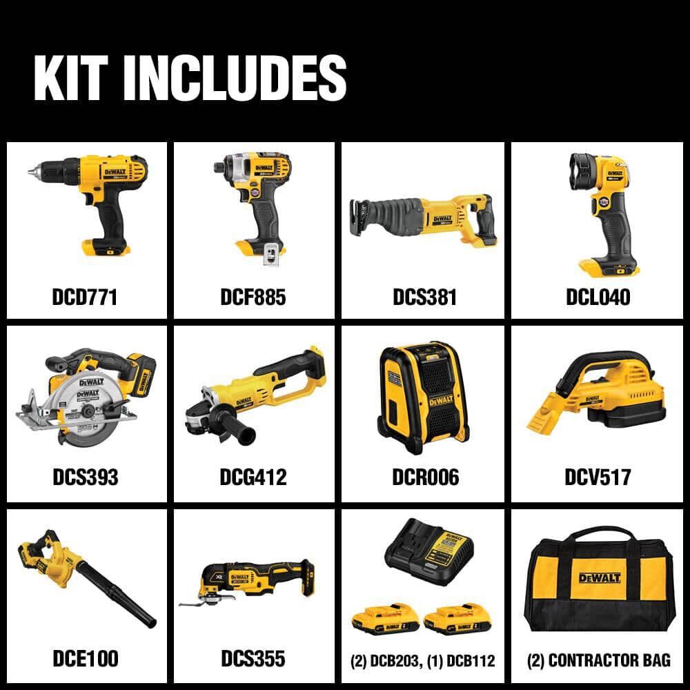 2025 DEWALT 20V MAX 10 Tool Combo Kit DCK1020D2 from DEWALT