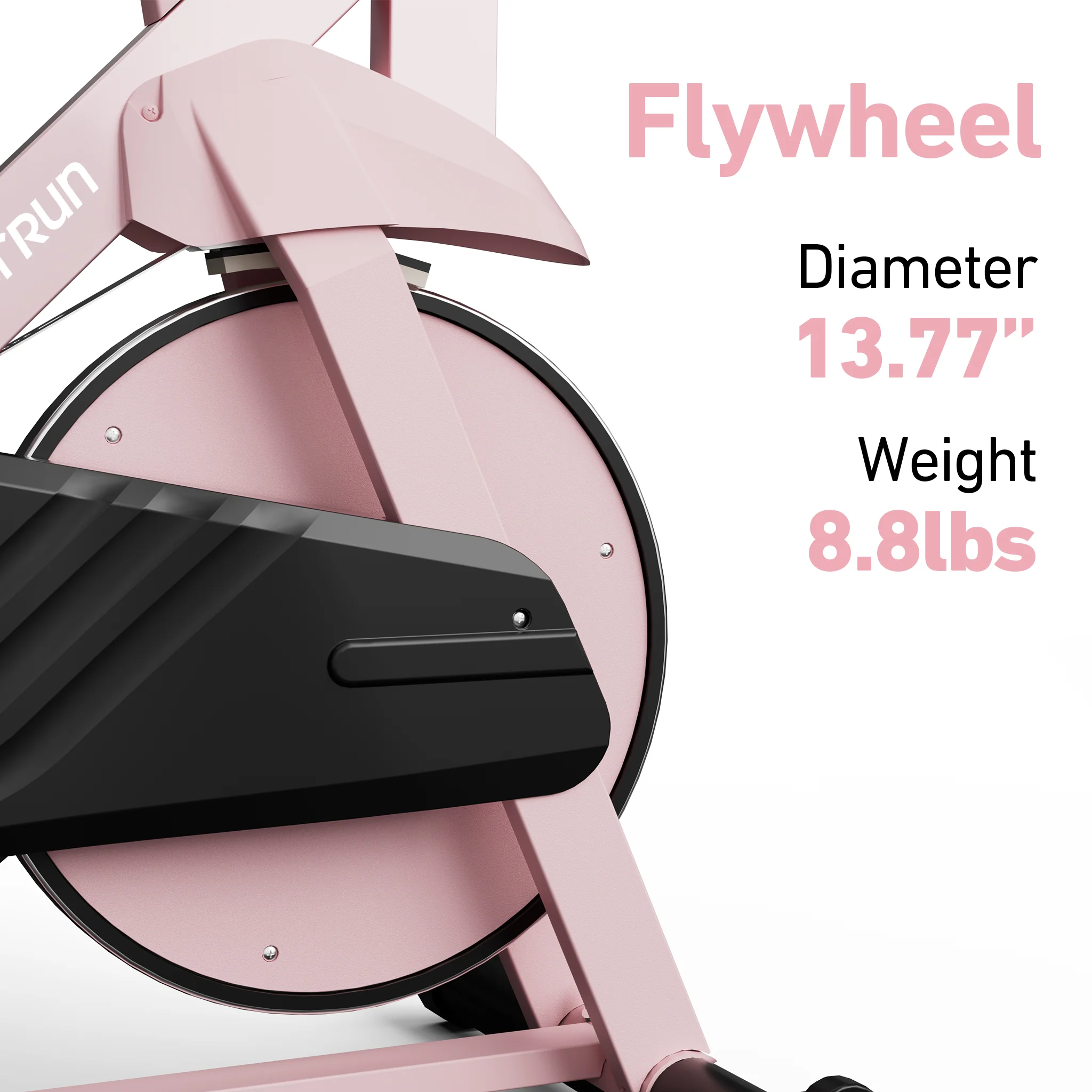 DeerRun S500 Indoor Smart Stationary Cycling Bike with PitPat App, 1-32 Magnetic Resistance-Pink