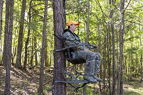 Summit Viper SD Climbing Treestand – Lightweight Aluminum, Foam-Padded Seat, 300 lbs Capacity, Includes Safety Harness