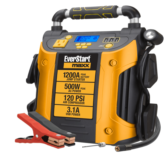 EverStart Maxx Jump Starter & Power Station – 1200A, 500W Inverter, 120 PSI Compressor, LED Light, ETL Certified