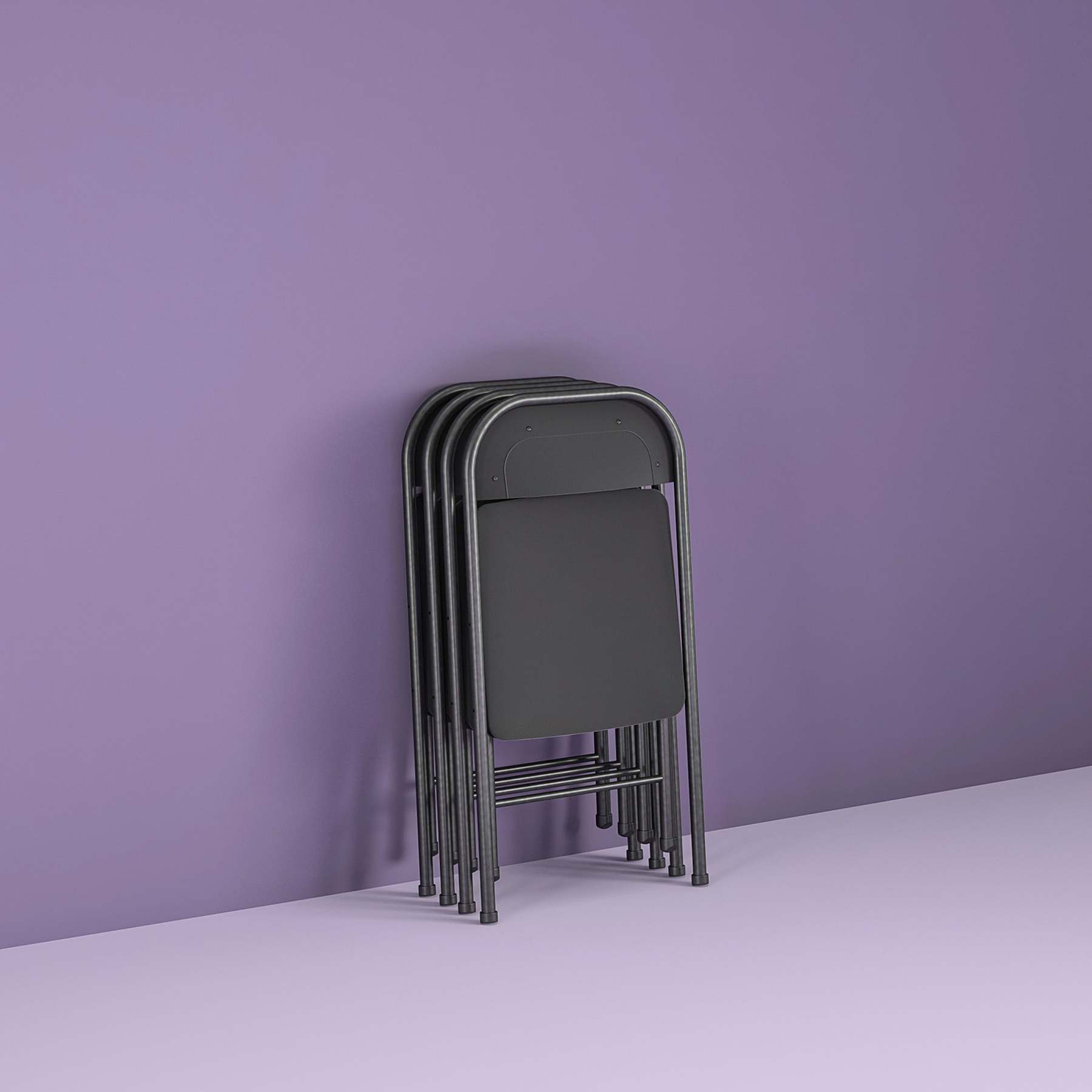 Cosco 5-Piece Folding Card Table Set, Black – Vinyl Seats, Easy Storage, Durable