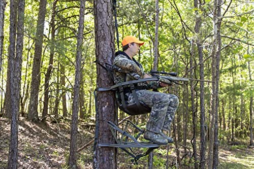 Summit Viper SD Climbing Treestand – Lightweight Aluminum, Foam-Padded Seat, 300 lbs Capacity, Includes Safety Harness
