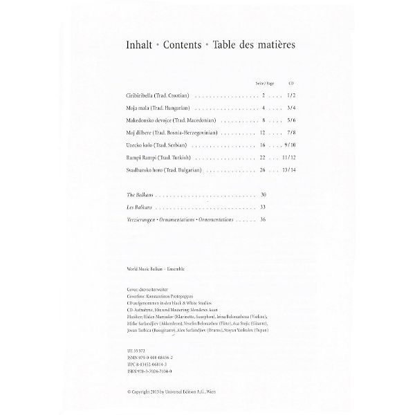 Universal Edition World Music Balkan Ensemble