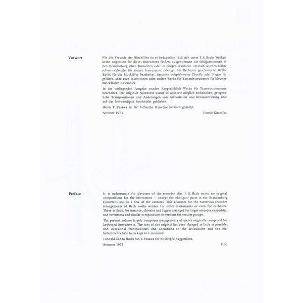 Universal Edition Bach Duette Altblockflöte