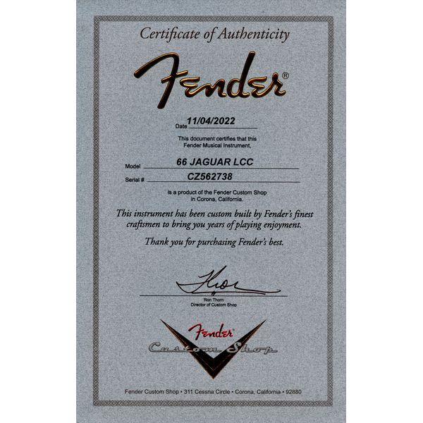 Fender 66 Jaguar ASG CC