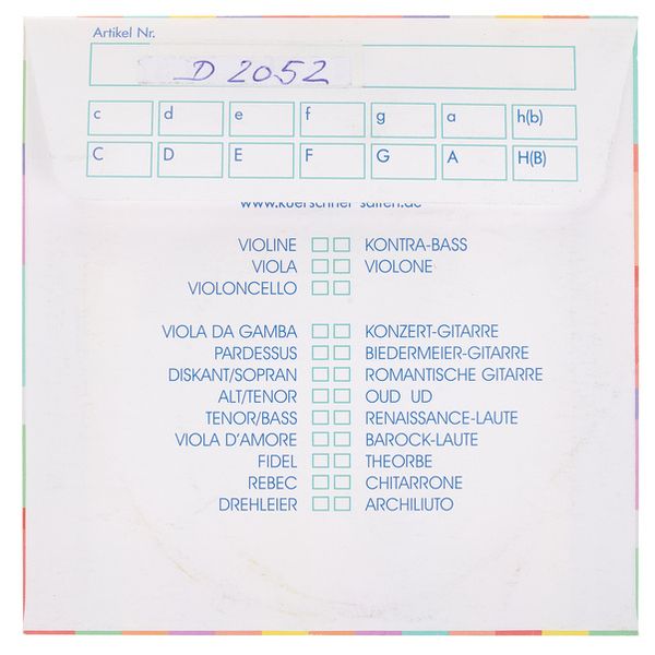 K&uuml;rschner Arch Lute 5th Course c'