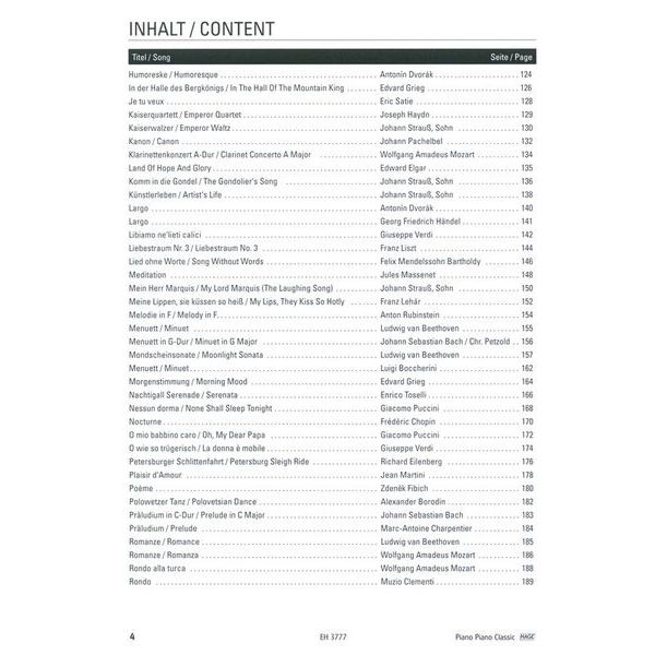 Hage Musikverlag Piano Classic Easy