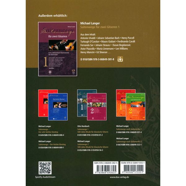 Edition Dux Saitenwege für zwei Gitarren 2