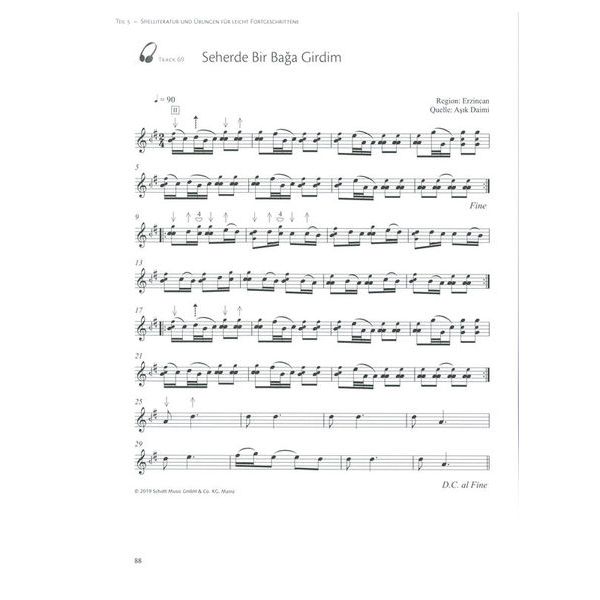 Schott Baglama spielen Tezene-Technik