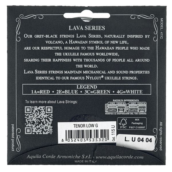 Aquila 115U Lava Series Ukulele Tenor