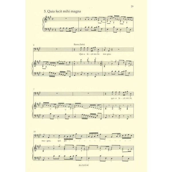 Brenreiter Bach Magnificat D-Dur