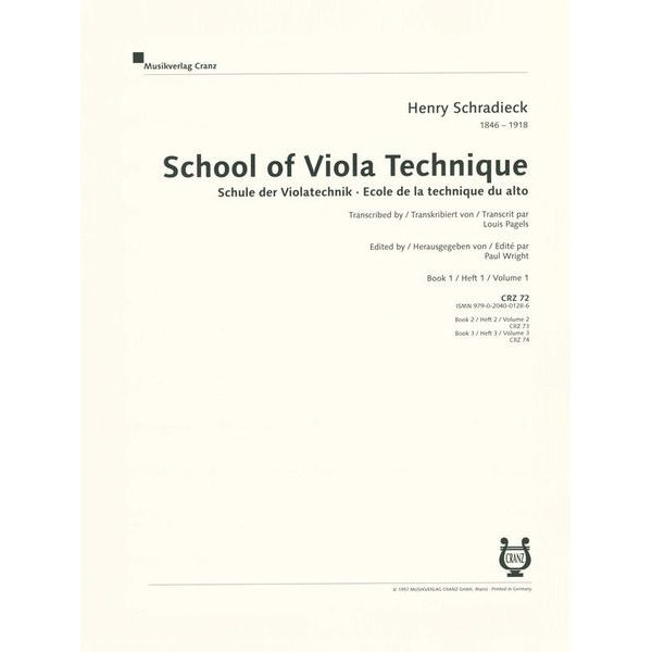 Musikverlag Cranz Schule der Violatechnik 1