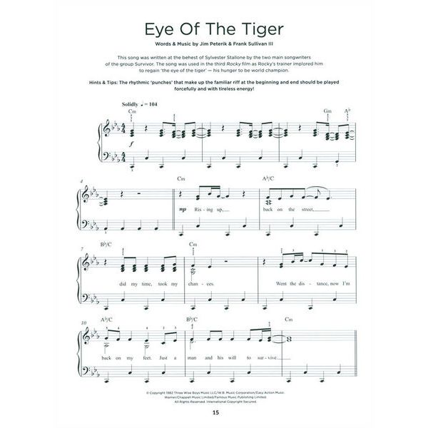 Wise Publications Really Easy Piano Classic Rock