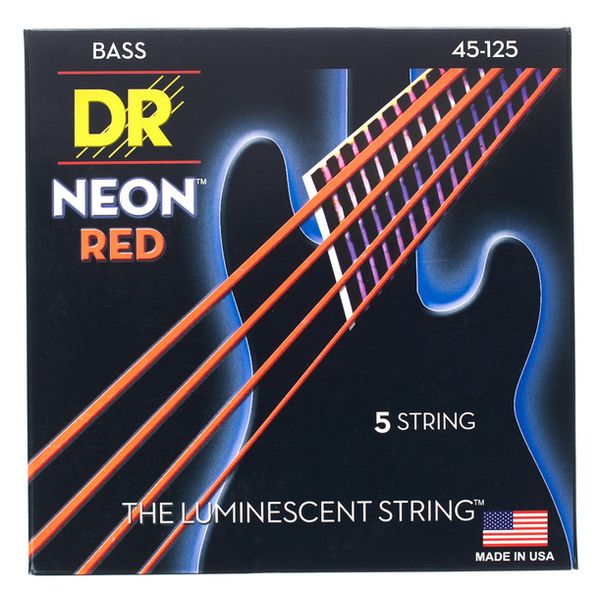 DR Strings Neon Red NRB5-45