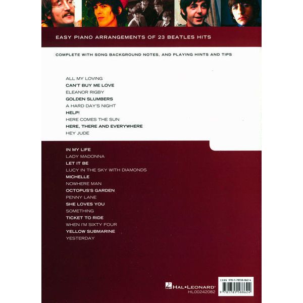 Hal Leonard Really Easy Piano The Beatles