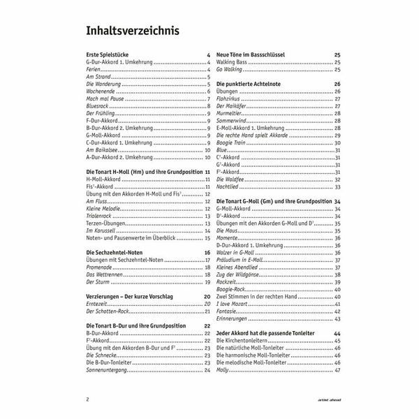 Artist Ahead Musikverlag Meine zweite Klavierschule