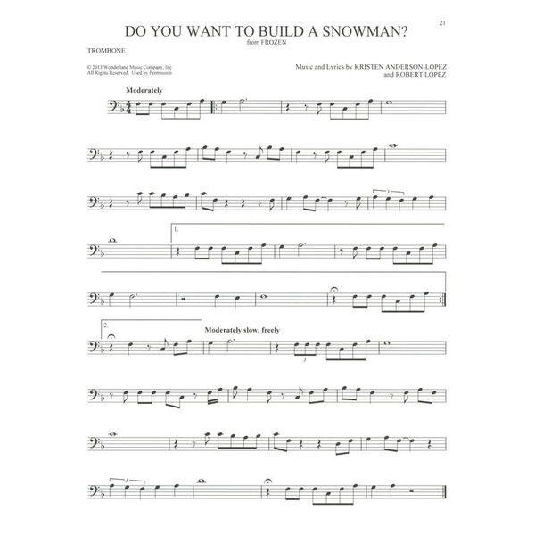 Hal Leonard 101 Disney Songs Trombone