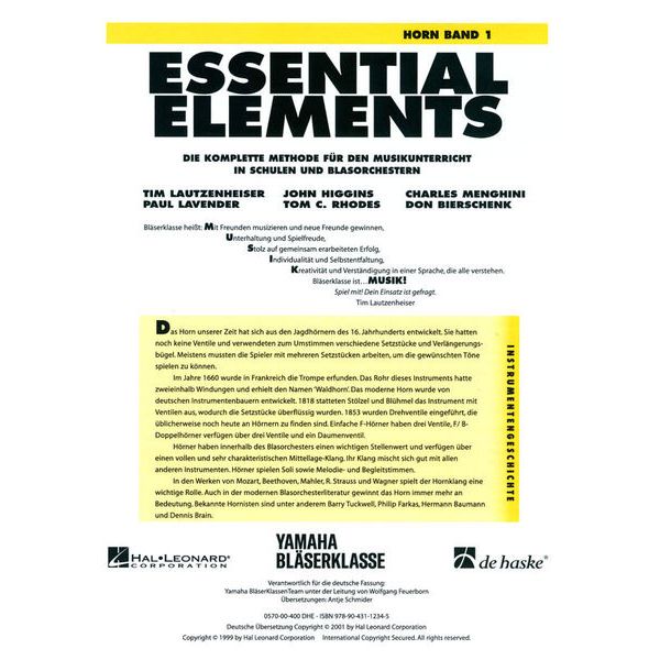De Haske Essential Elements Horn 1