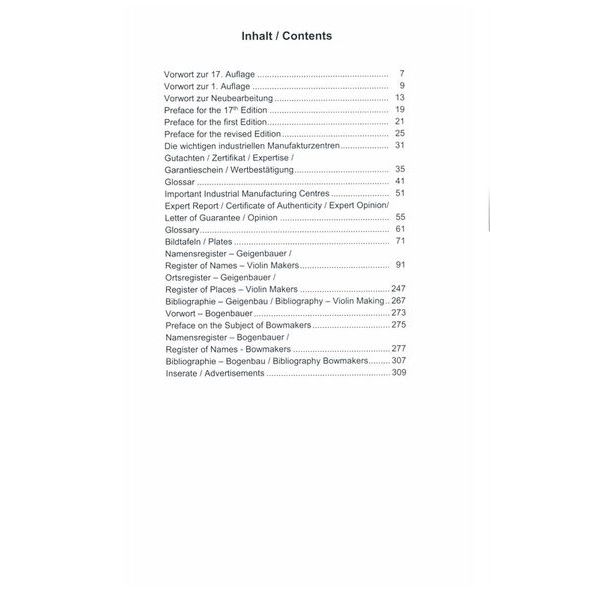 Friedrich Hofmeister Verlag Taxe der Streichinstrumente