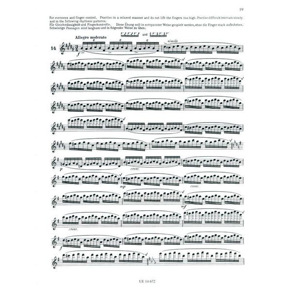 Universal Edition 50 Classical Studies For Flute