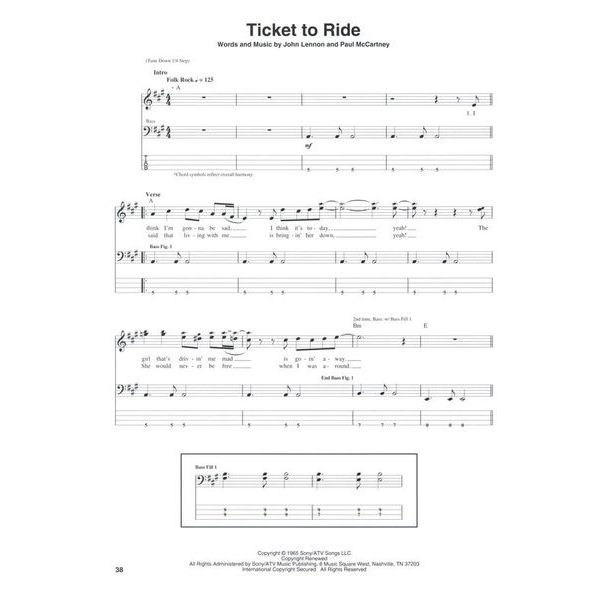 Hal Leonard The Beatles 1962-1966 Bass