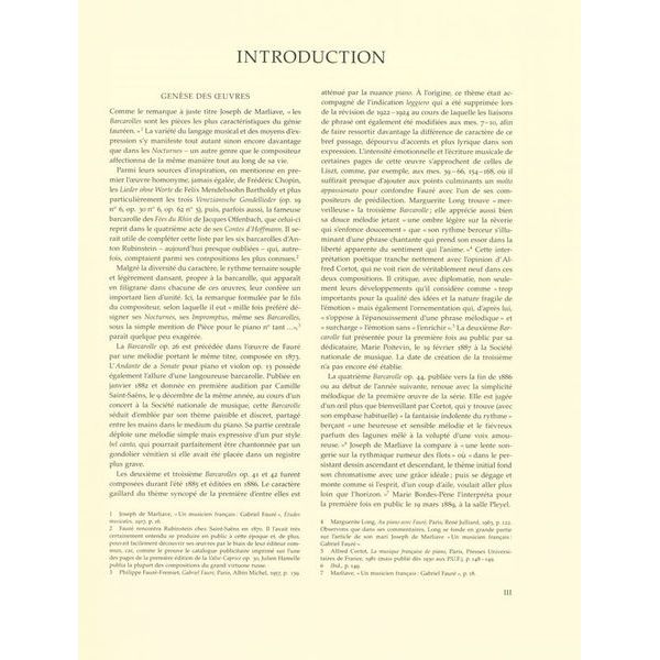 Brenreiter Fauré Barcarolles