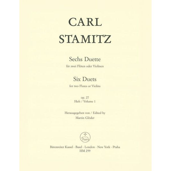 Brenreiter Stamitz Sechs Duette 1