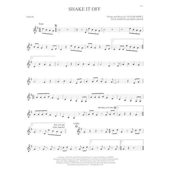 Hal Leonard 101 Hit Songs For Violin