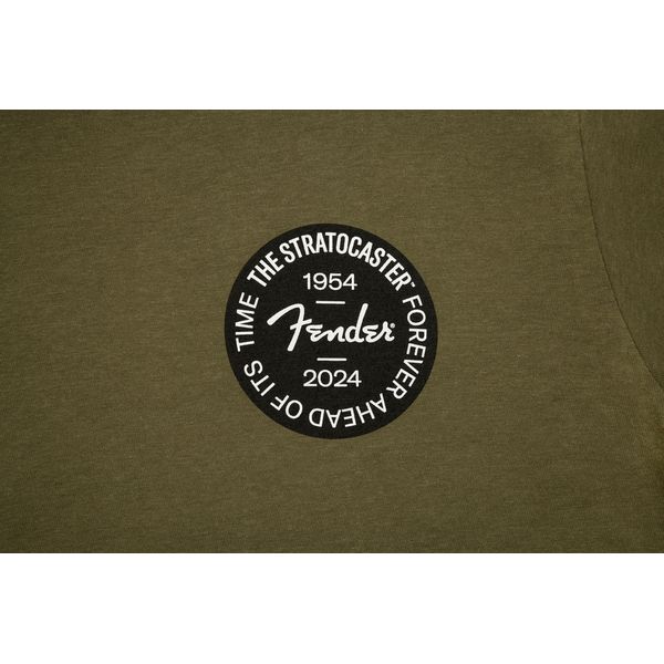 Fender Strat Anniv Badge Tee Olive M