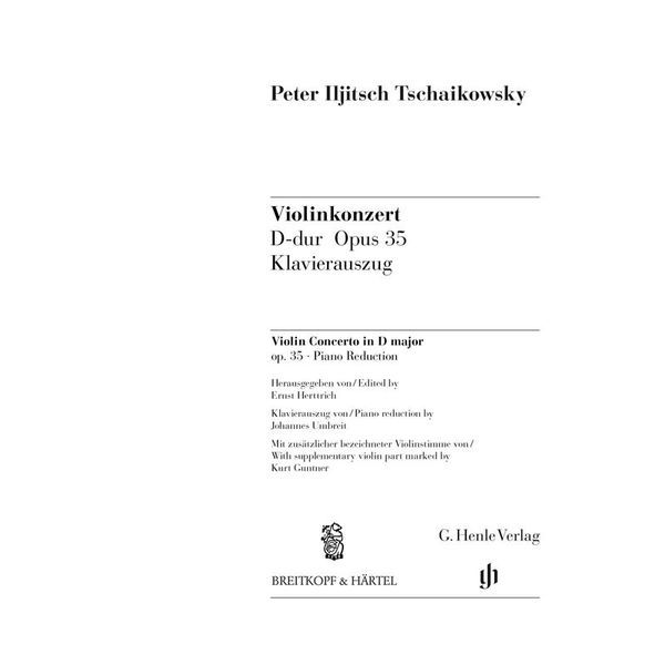 Henle Verlag Tschaikowsky Violinkonzert