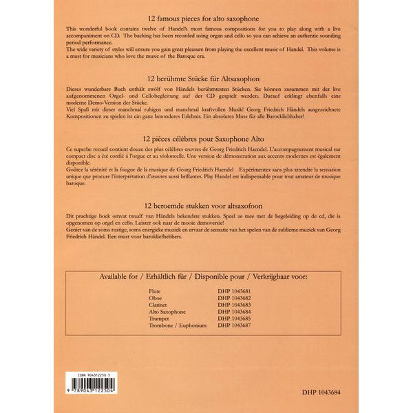 De Haske Play Hndel Alto Sax