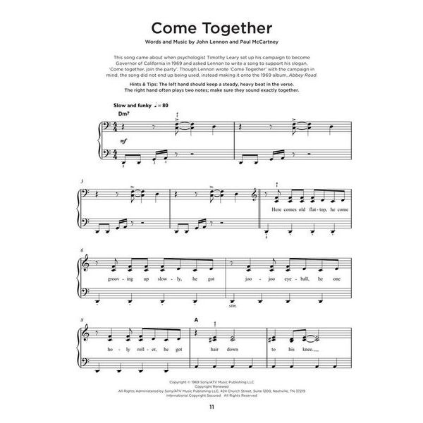 Hal Leonard Really Easy Piano Beatles