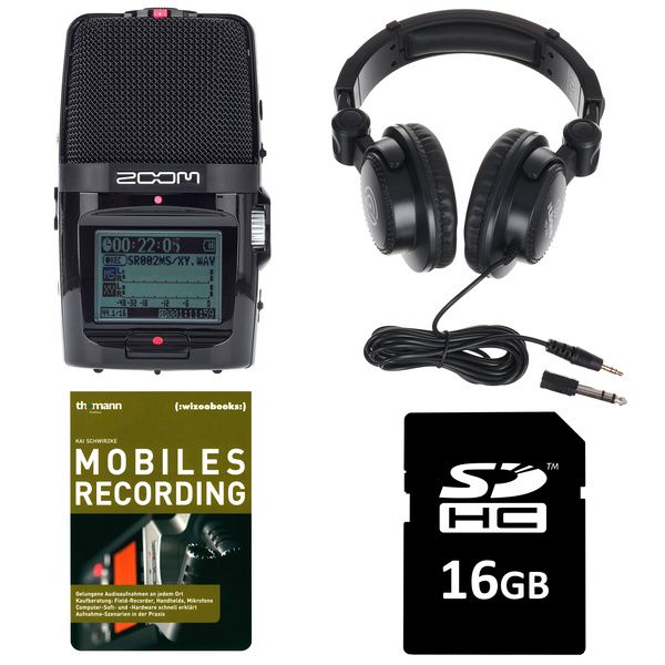 Zoom H2n Headphone + Card Bundle
