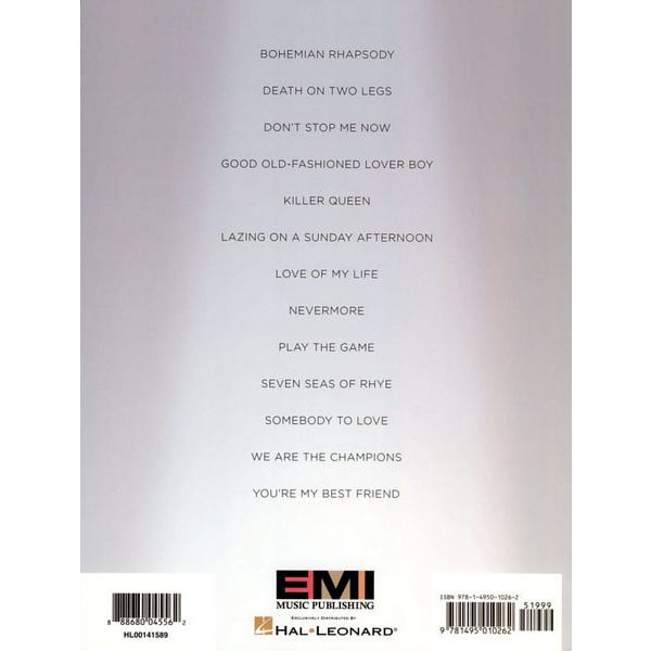 Hal Leonard Queen Note-For-Note Keyboard