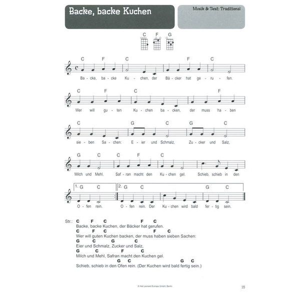 Bosworth 100 Kinderlieder Ukulele 2