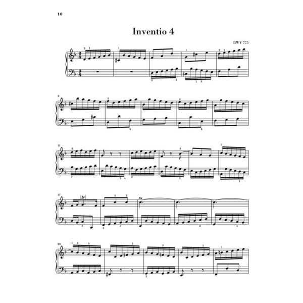 Henle Verlag Bach Zweistimmige Inventionen