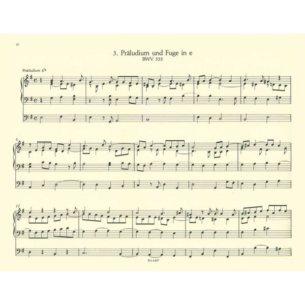 Brenreiter Bach Acht Prludien und Fugen