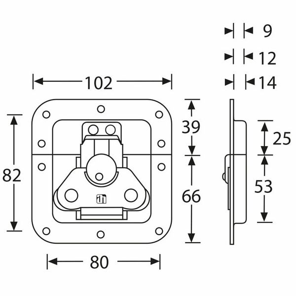 Adam Hall 17291TP Butterfly Latch medium