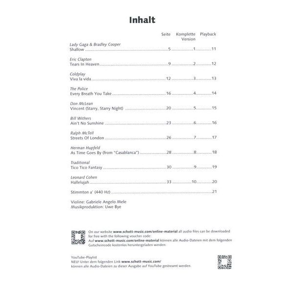 Schott Pop For Violin 11