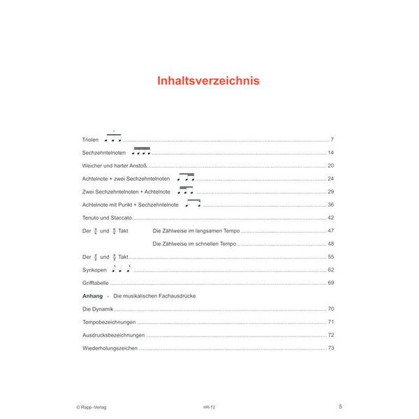 Horst Rapp Verlag Trompetenschule 2 für Fortgesc