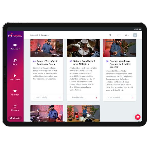 music2me Drums - 6 Months Access