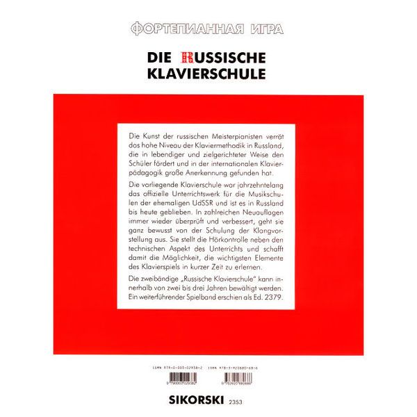 Sikorski Musikverlage Russische Klavierschule 1