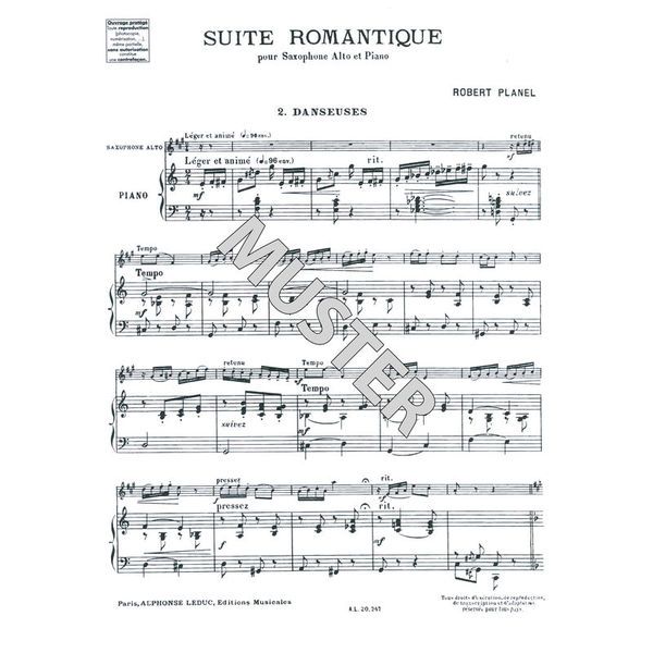 Alphonse Leduc  Suite Romantique Alto Sax