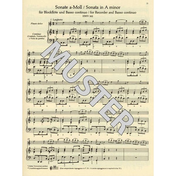 Brenreiter Hndel Elf Sonaten für Fl&ouml;te