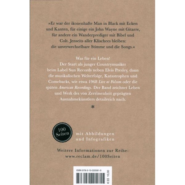 Reclam Verlag 100 Seiten Johnny Cash