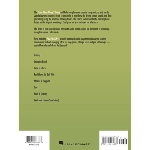 Hal Leonard Drum Play-Along Metallica 1983